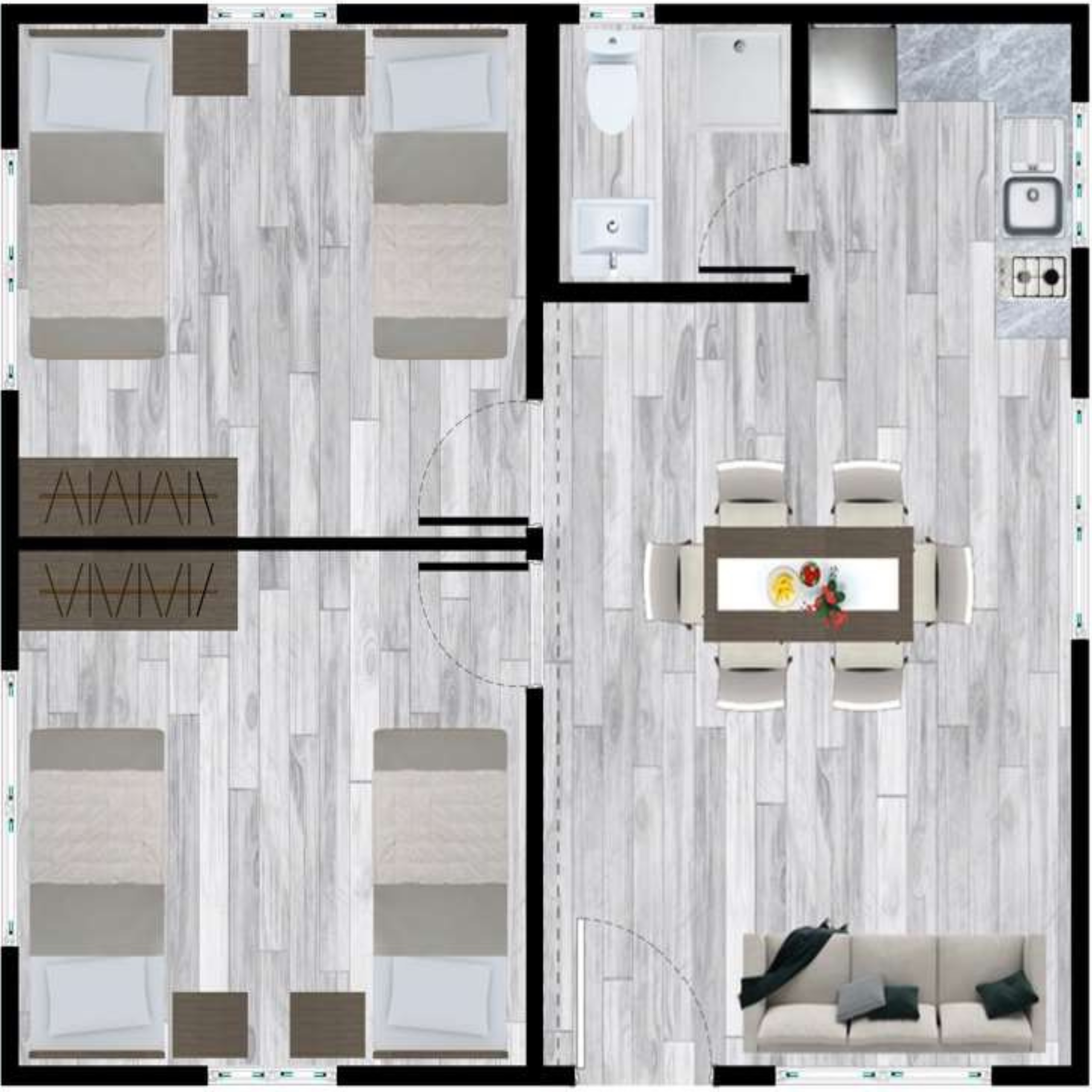 vivienda curaco 43,4 m2