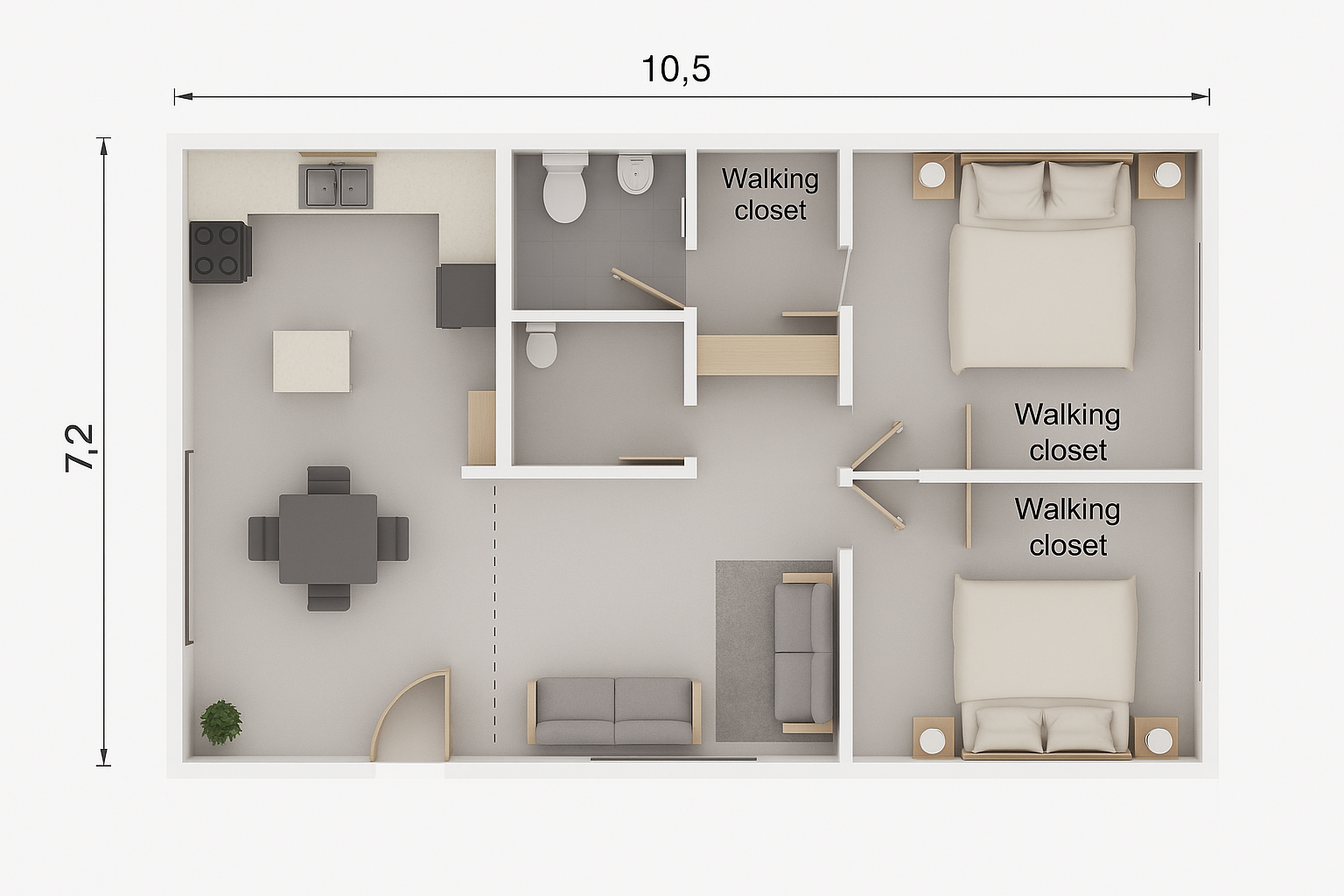 vivienda lonquimay 75,6 m2