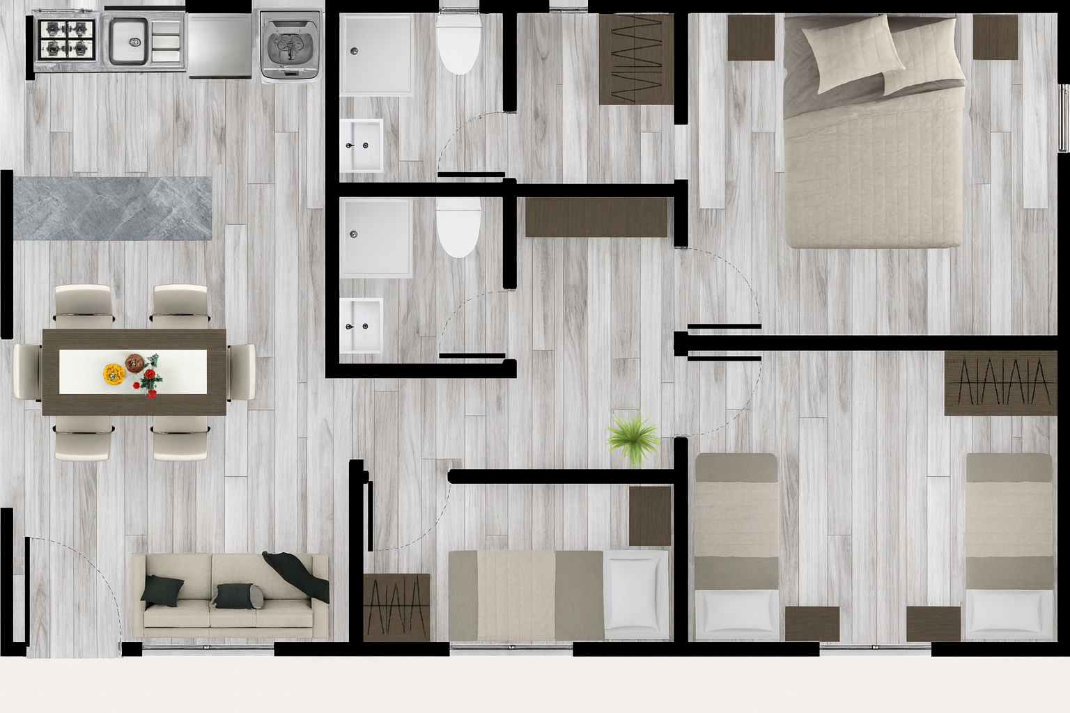 vivienda donguil 65,1 m2