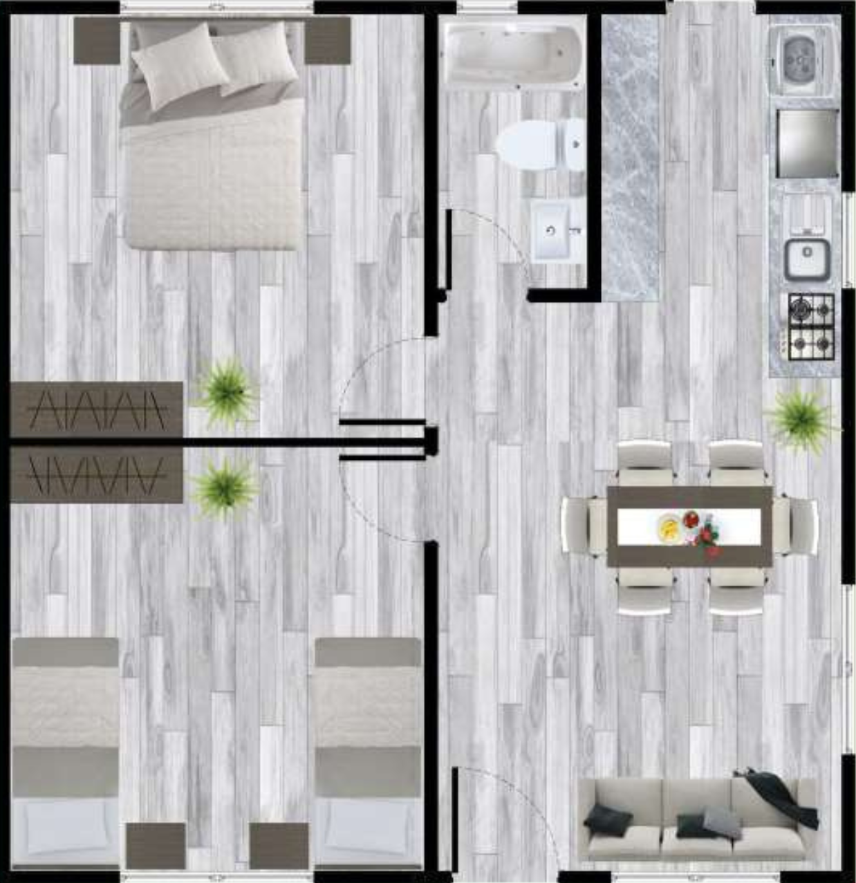 vivienda liucura 50,4 m2